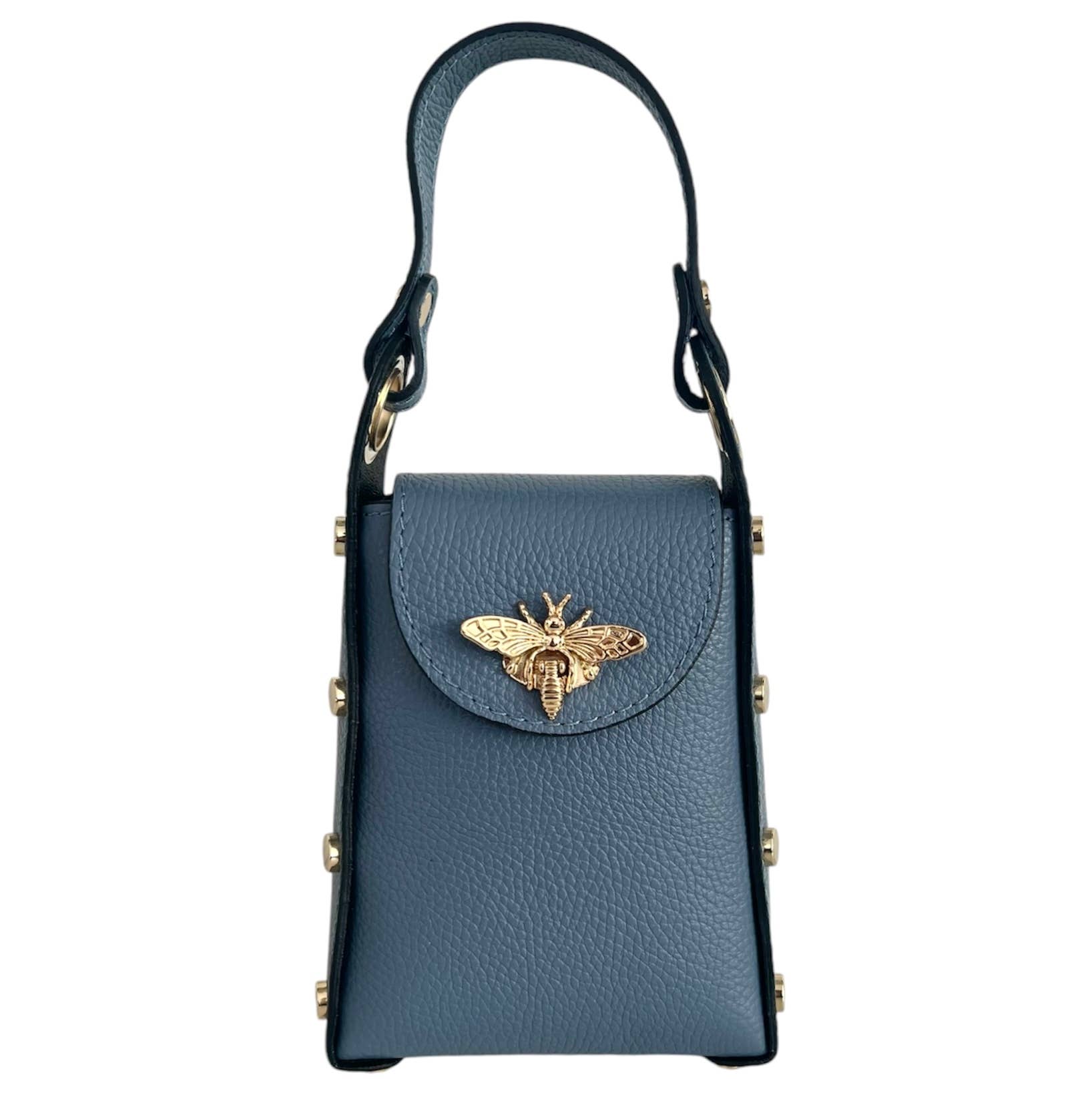 MODARNO - Wholesale Top Handle Bag - Women's - Modarno mini bag in genuine leather dollar with bee-shaped l41