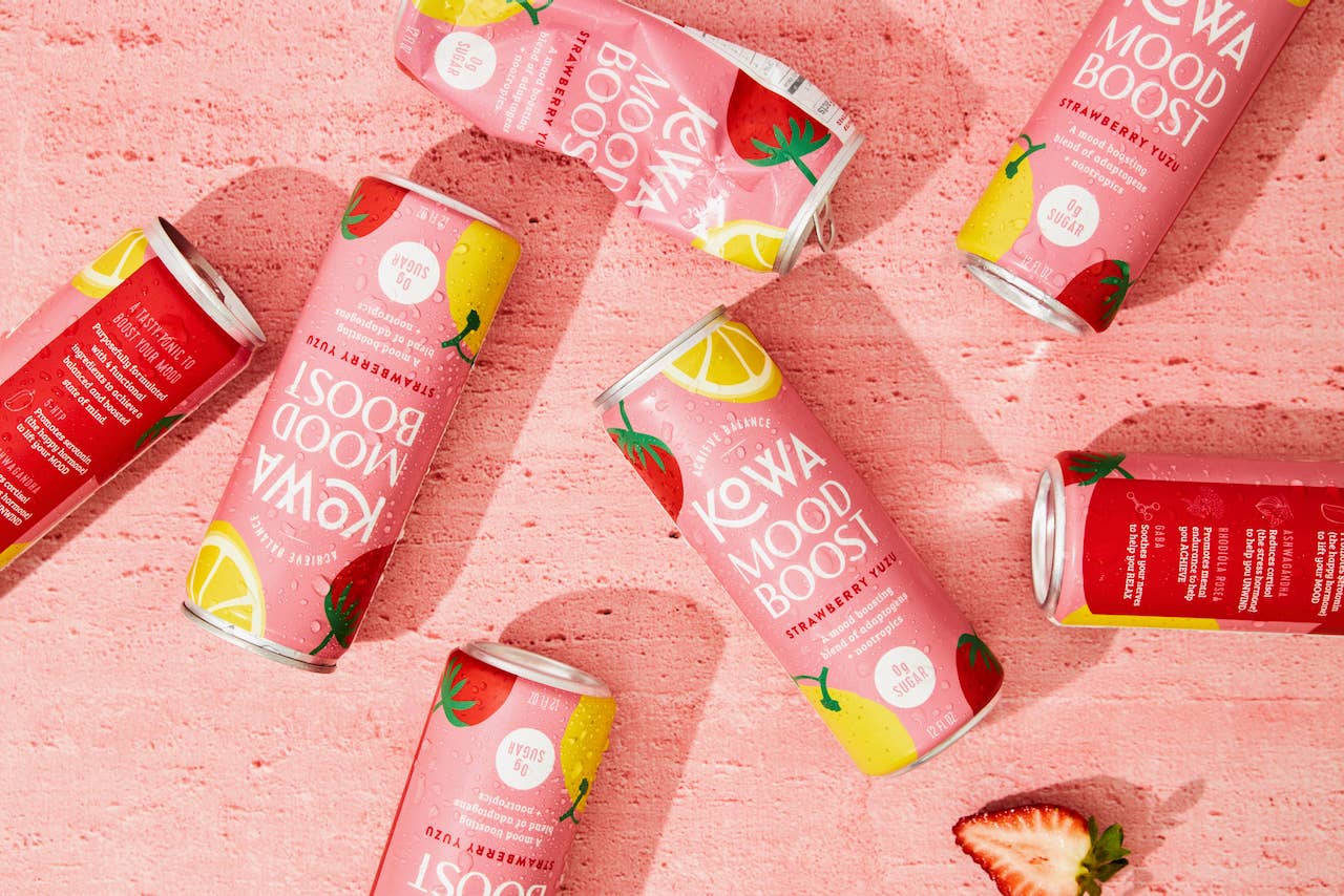 Wholesale Strawberry Yuzu Mood Boost Sparkling Beverage for your store