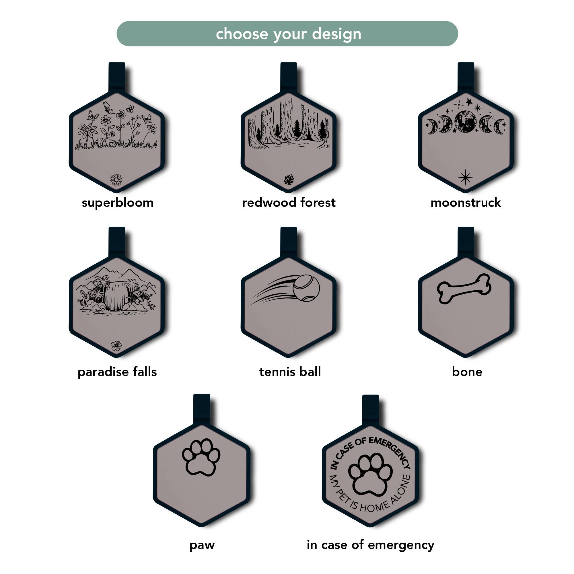 Besties Pets – wholesale Pet identification tag – Cat/dog – Mini Design Your Own Silicone Pet ID Tag4