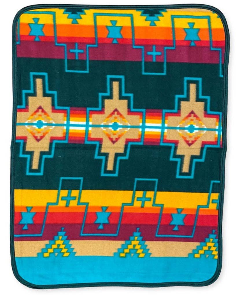 El Paso Saddleblanket - Wholesale Throw blanket - Fleece Lap Blanket #30