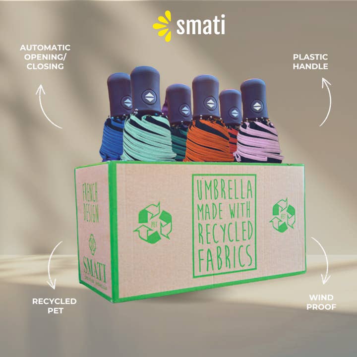 SMATI - Wholesale Umbrella - Women's - Small Automatic Eco-Friendly Umbrella - Recycled PET