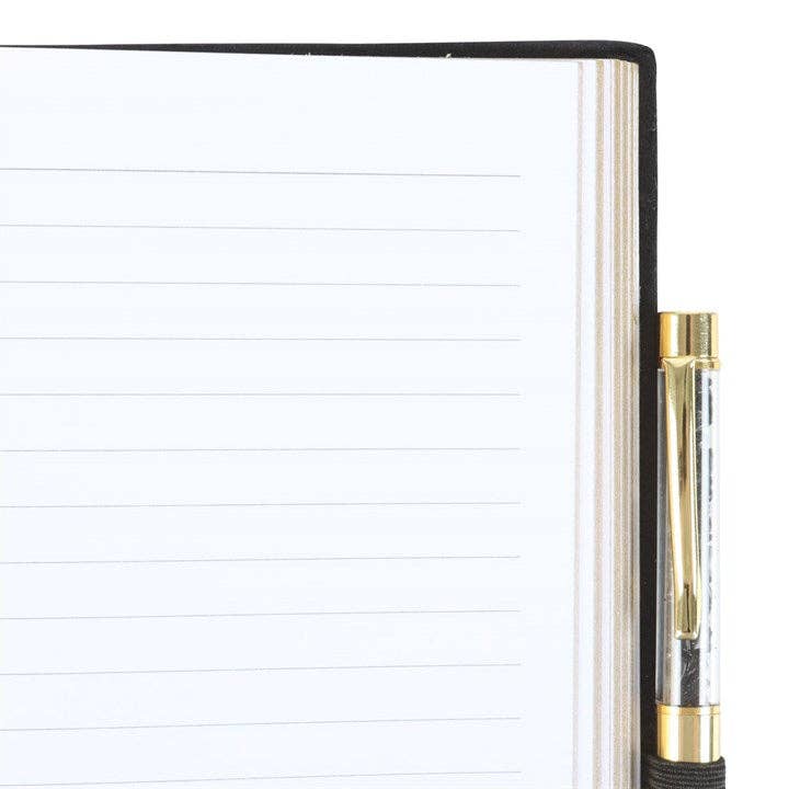 Something Different Wholesale - Vente Journal intime - Journal Astrology Wheel avec stylo en obsidienne noire3