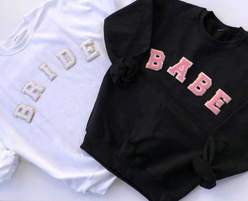 The Powerful Co. - Wholesale Graphic Sweatshirt - Women's - Custom - Varsity Chenille Letter Patch Sweatshirt4