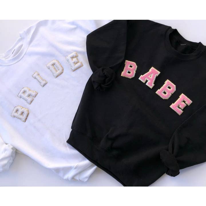 The Powerful Co. - Wholesale Graphic Sweatshirt - Women's - Custom - Varsity Chenille Letter Patch Sweatshirt4