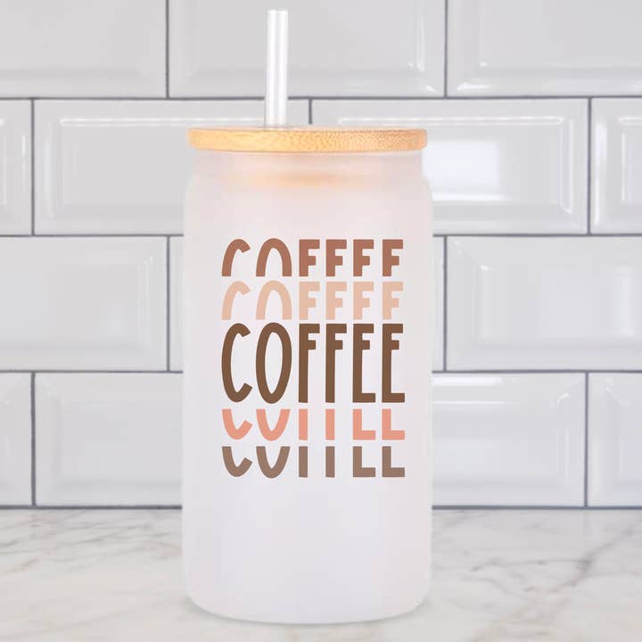 Bicchiere da caffè in vetro satinato per la vendita all'ingrosso da parte di The Potted Oasis