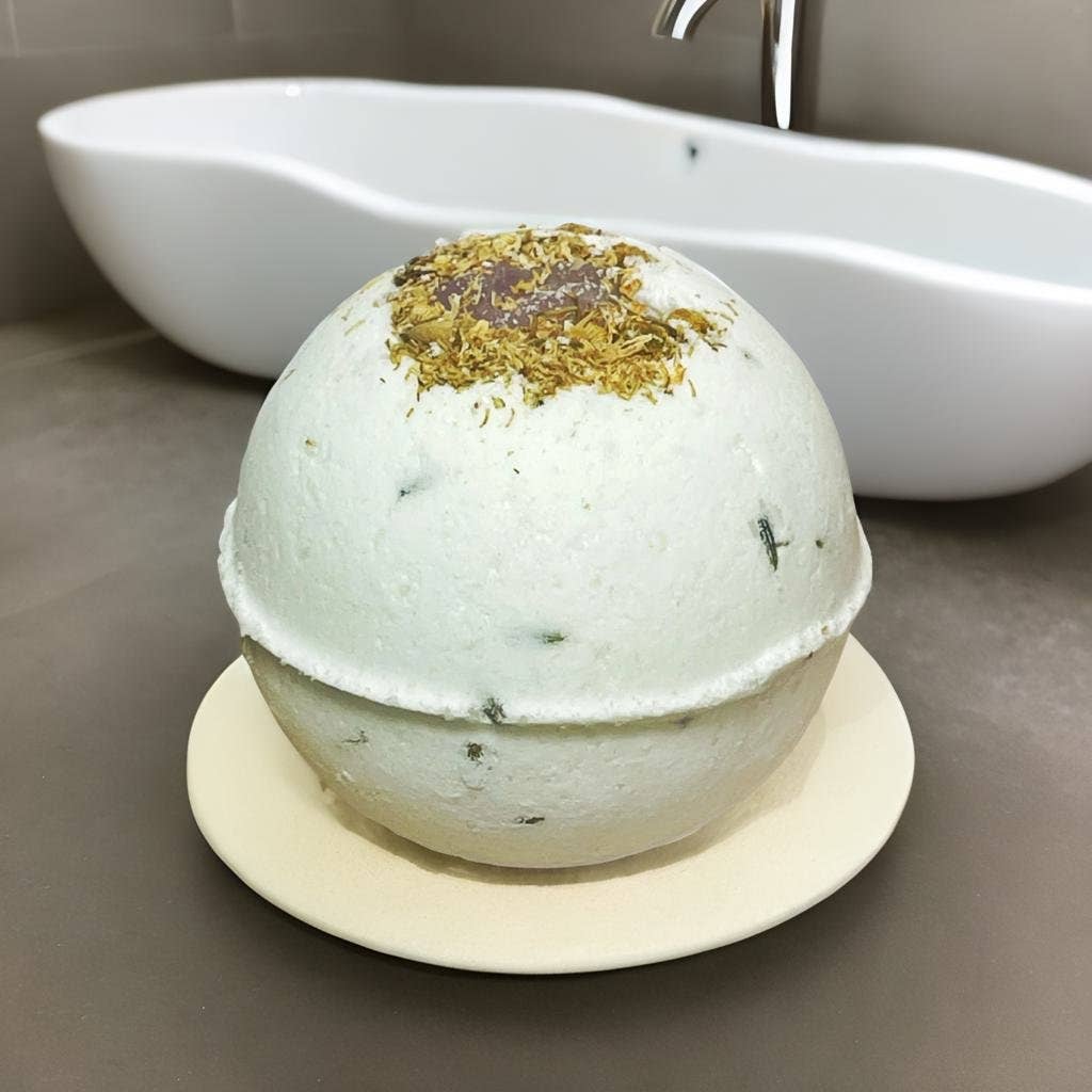 Rage Gems & Jewelry - Vendita all'ingrosso Bombe/polveri da bagno - Bomba da bagno Amethyst & Camomilla con melatonina per un sonno rilassante1