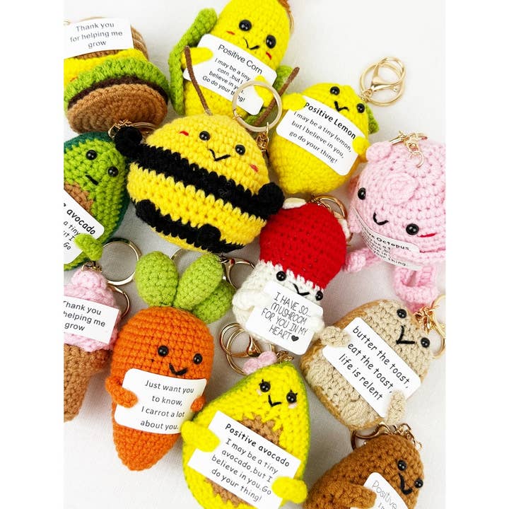 MIX COLOR Assorted Chrochet Animal Keychain for wholesale on Faire