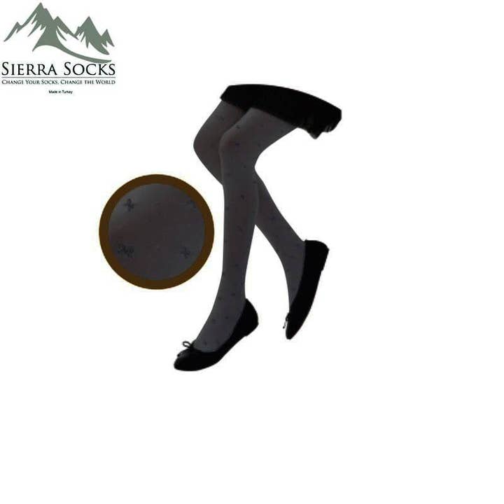 Wear Sierra - Wholesale Tights - Kids - Girl's Bow Patterned Tights - Infant to Teen Sizes
