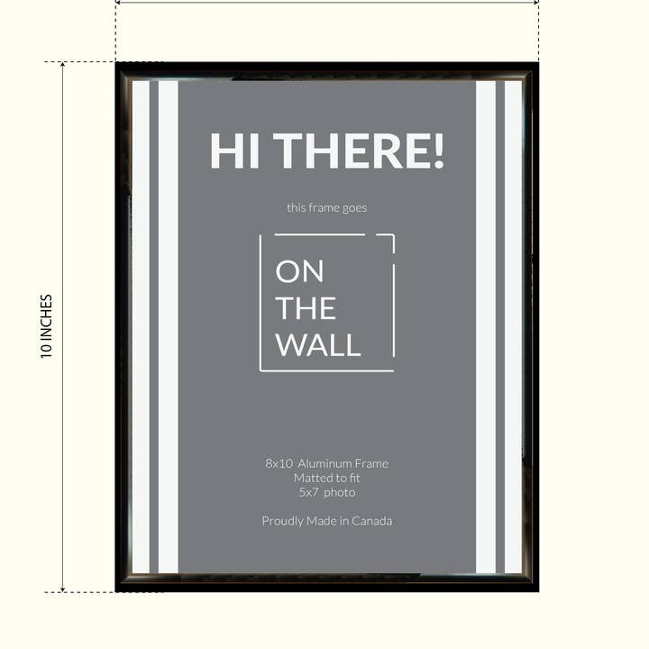 8x10 Satin Black Metal Photo Frame for wholesale by On The Wall Frames