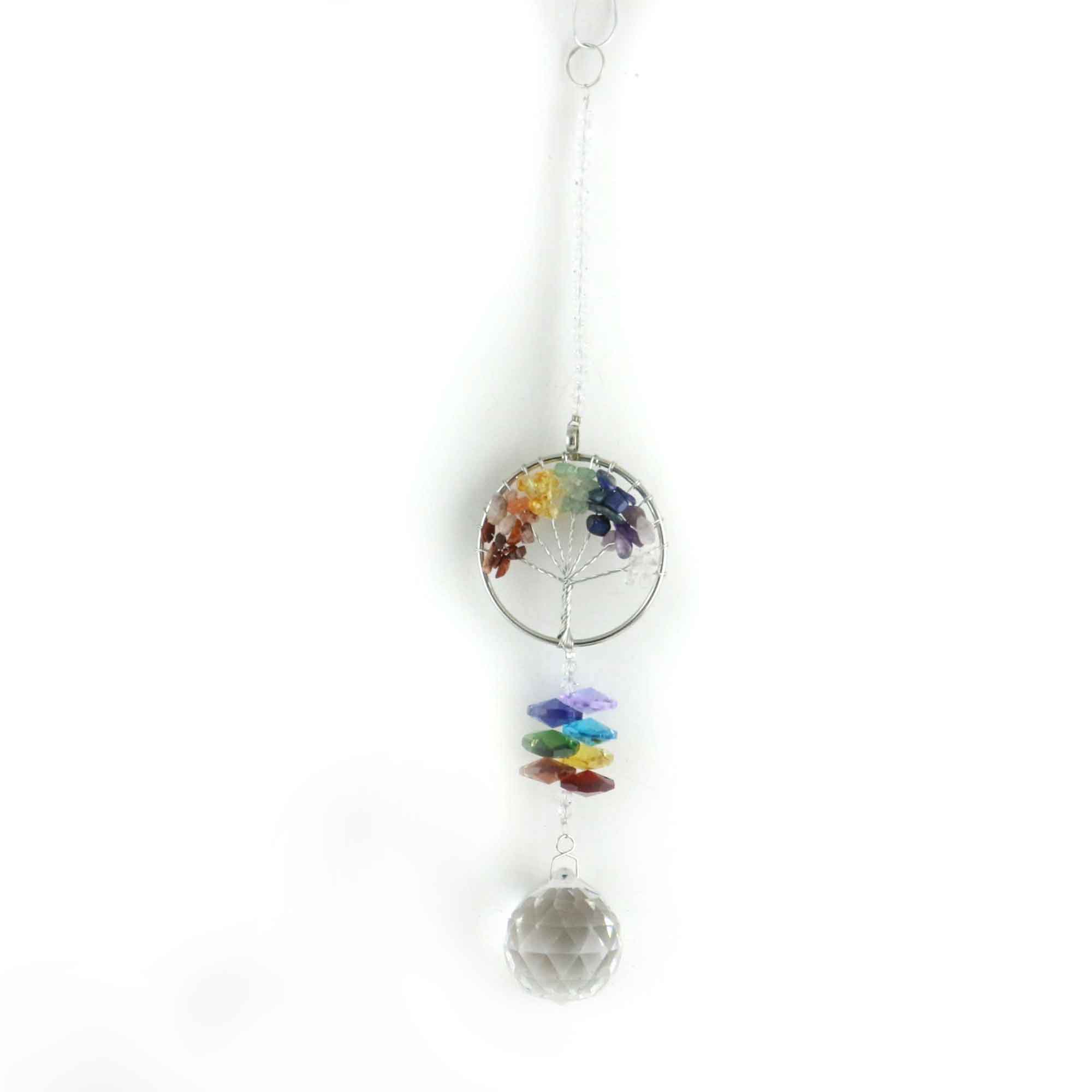 Decor N Beyond - Vendita all'ingrosso Decorazione - Chakra Bead Tree Ottagono Sfera di Cristallo/Catcher a goccia0