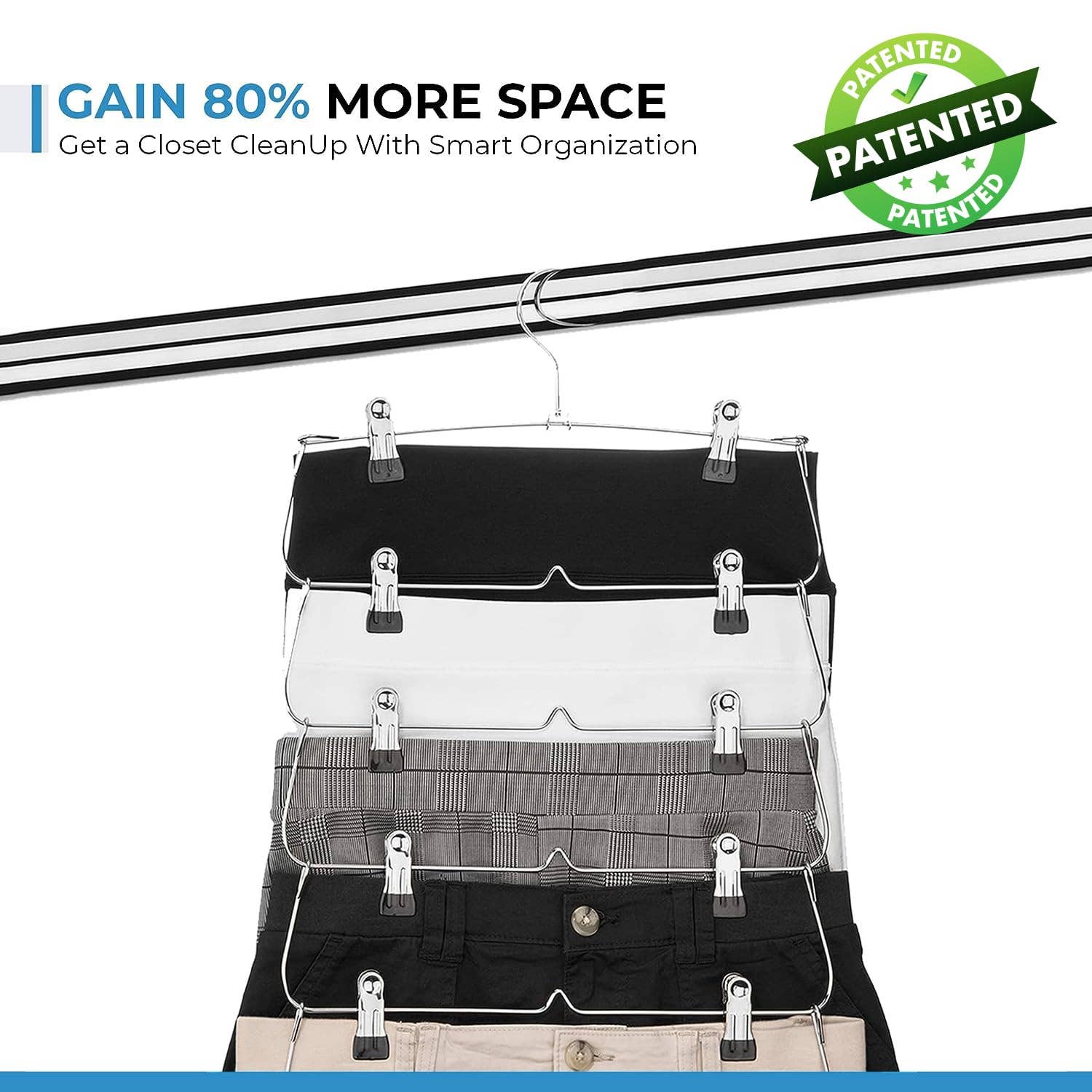 Ergodebrands - Wholesale Clothes Hangers - USTECH 6-Tier Skirts Pants (3 Pack)1