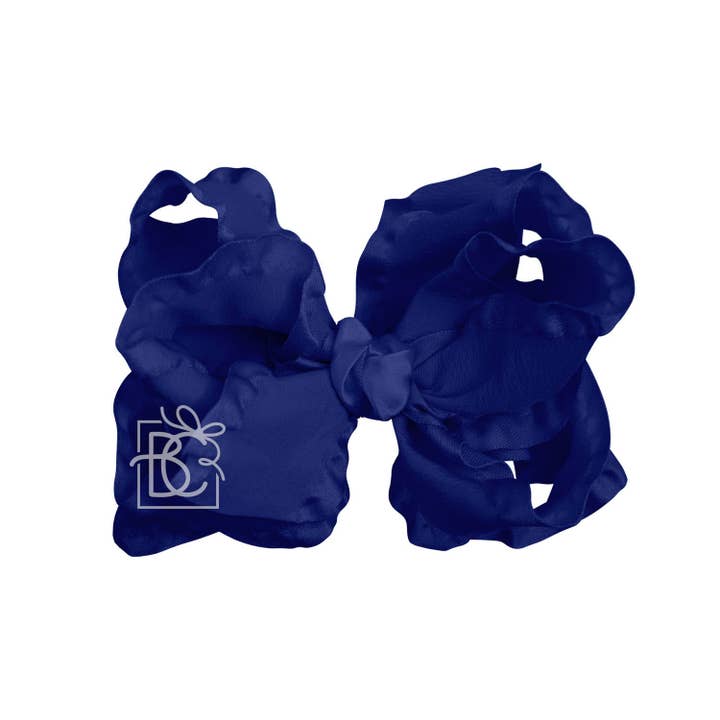 Beyond Creations, LLC - Wholesale Hair Bow - Kids - DOUBLE RUFFLE BOW ON CLIP43