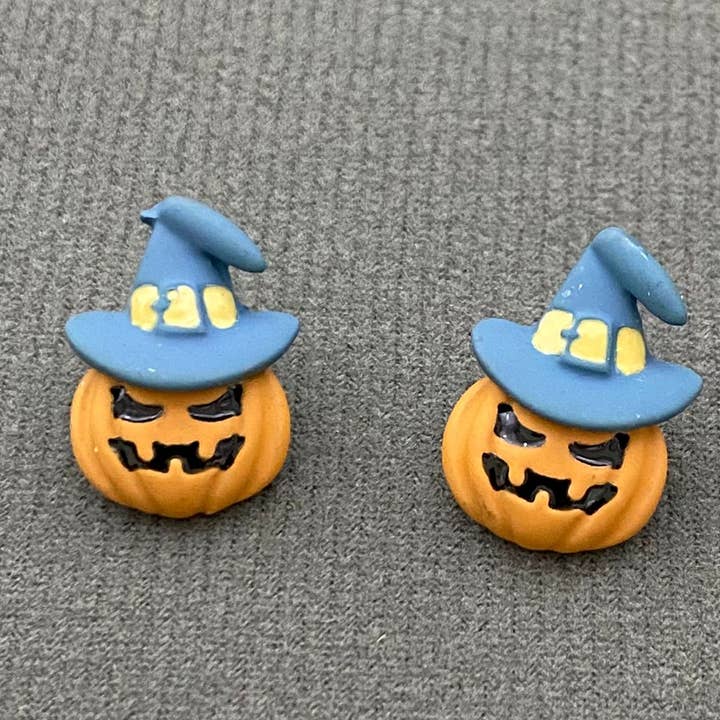 Halloween Pumpkin Stud Earrings for wholesale by Mio Queena
