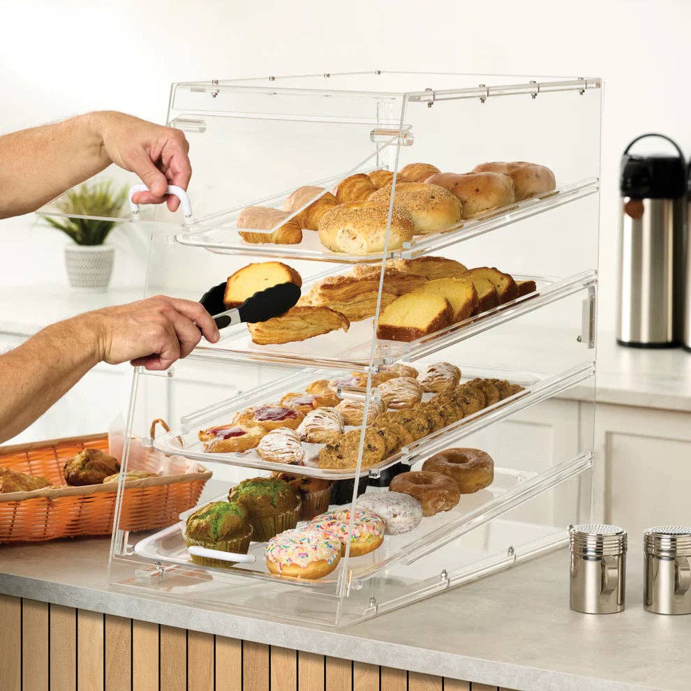 EcoQuality - Vente Présentoirs - Vitrine acrylique ADC-2 à ADC-4 avec 2 à 4 plateaux8