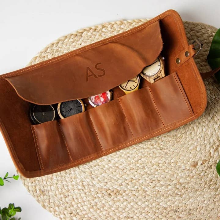 Leather Watch Roll for wholesale by Pikore