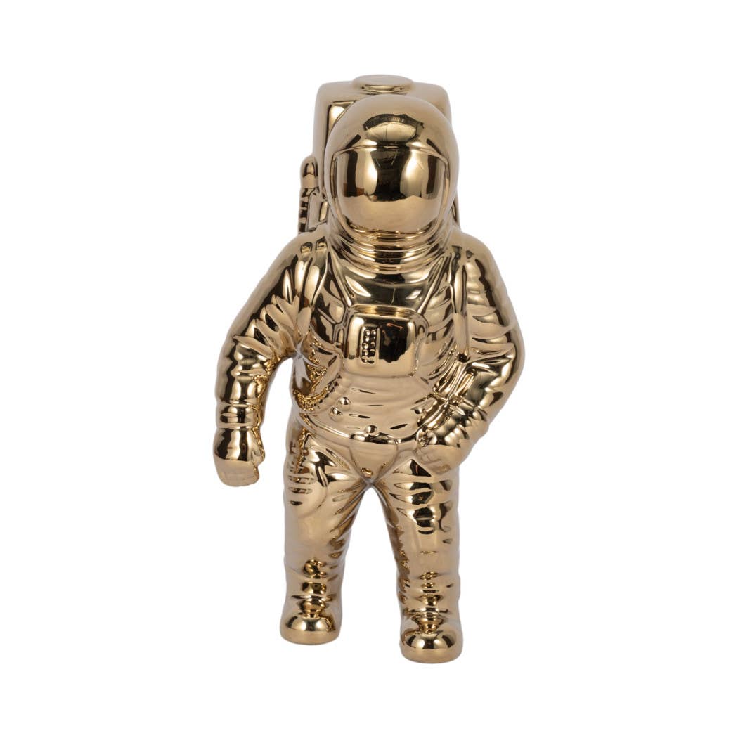 Sagebrook Home - Wholesale Decorative Figurine - Ceramic Abstract Astronaut Figurine - Gold, 11 in.5