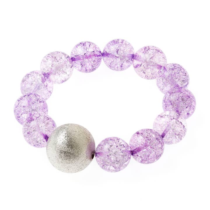 Women's bracelet with crystals and bronze balls for wholesale by Mentirosa