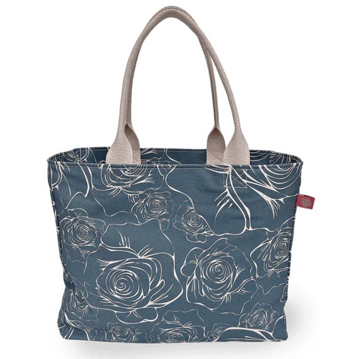 The FOREVER Beach Tote, Gallica in Bering Sea for wholesale by Lola & Gaia