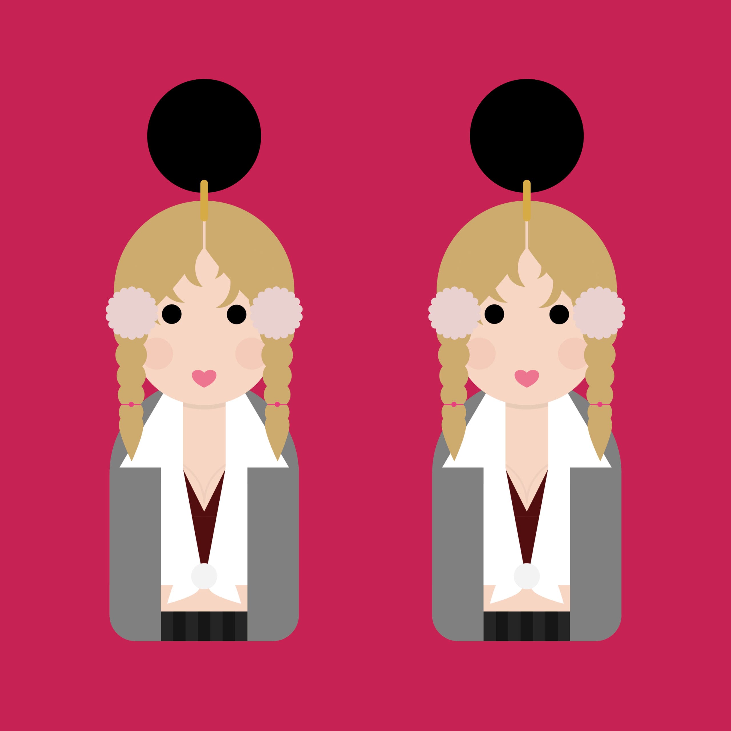 Hey There Munchquin – wholesale Dangle earrings – Wooden Icon inspired dangle earrings - Bowie Ziggy Stardust2