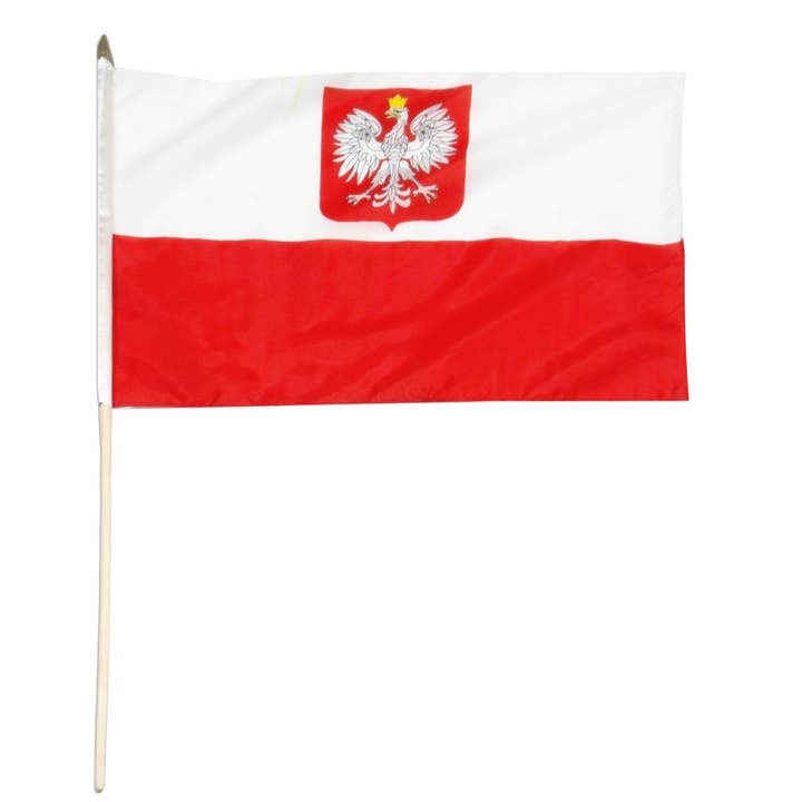 Polnische Flagge mit Adlermotiv, 30,5 x 45,7 cm für den Großhandel von 1-800 Flags