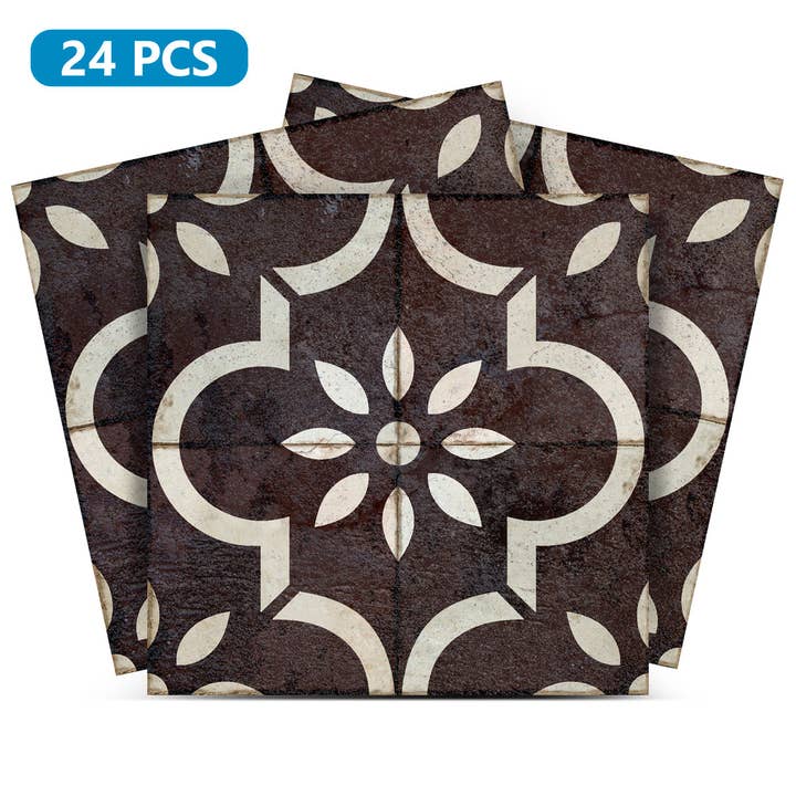 Autocolantes de Azulejos Vintage Rústicos Autocolantes Padrão Castanho Papel de Parede Modelo - R89 por atacado de Mi Alma LLC