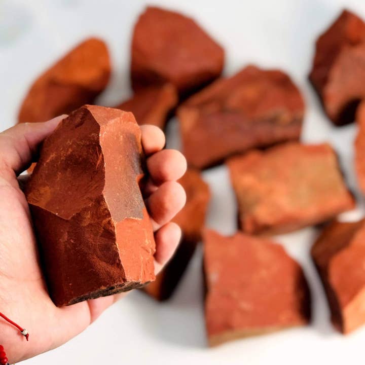 Rock Paradise - Vente Pierre et cristal de spiritualité - Pierre brute de jaspe rouge cristal (RK1100B23)3