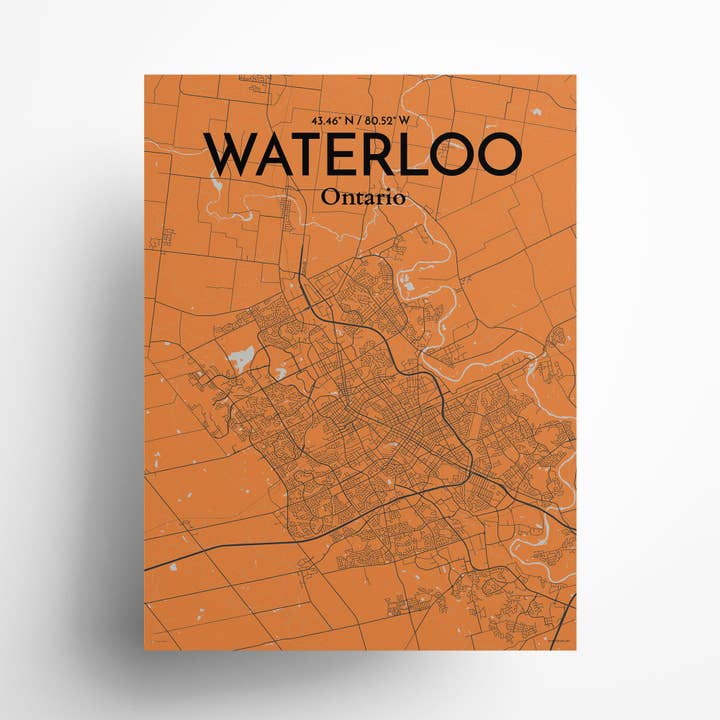 OurPoster.com - Wholesale Poster - Waterloo City Map Poster160