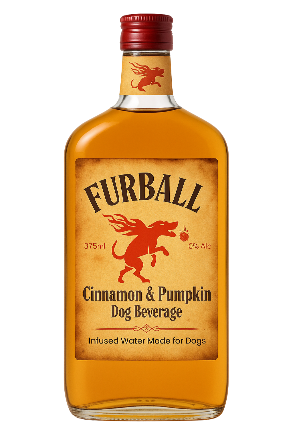Yappy Hour - Wholesale Pet Treats - Dog - Furball Dog Whiskey Minis 100ml | Pumpkin | 12ct5