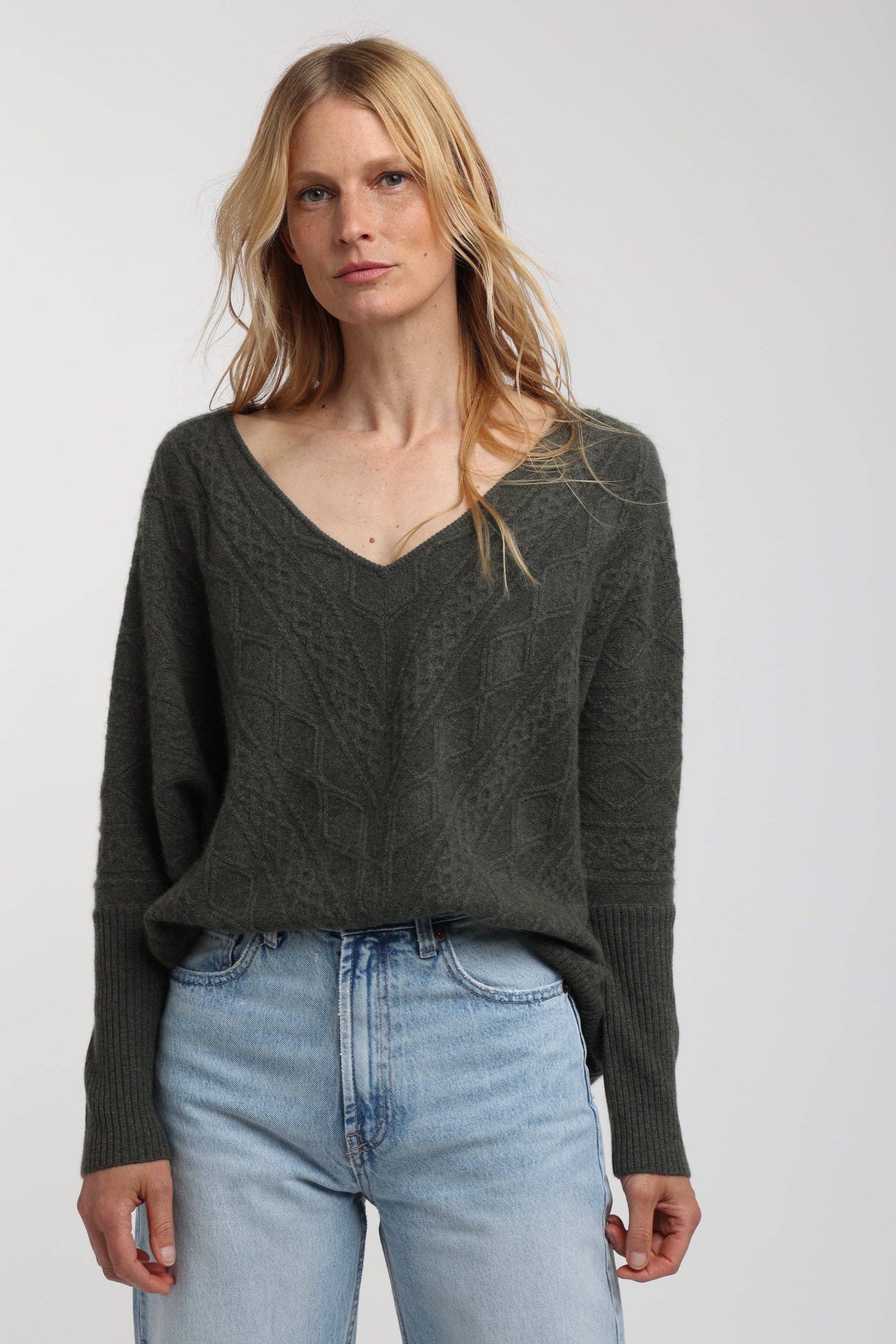 QUINN - Wholesale Knit Sweater - Women's - Cashmere Kendall Oversized Sweater6