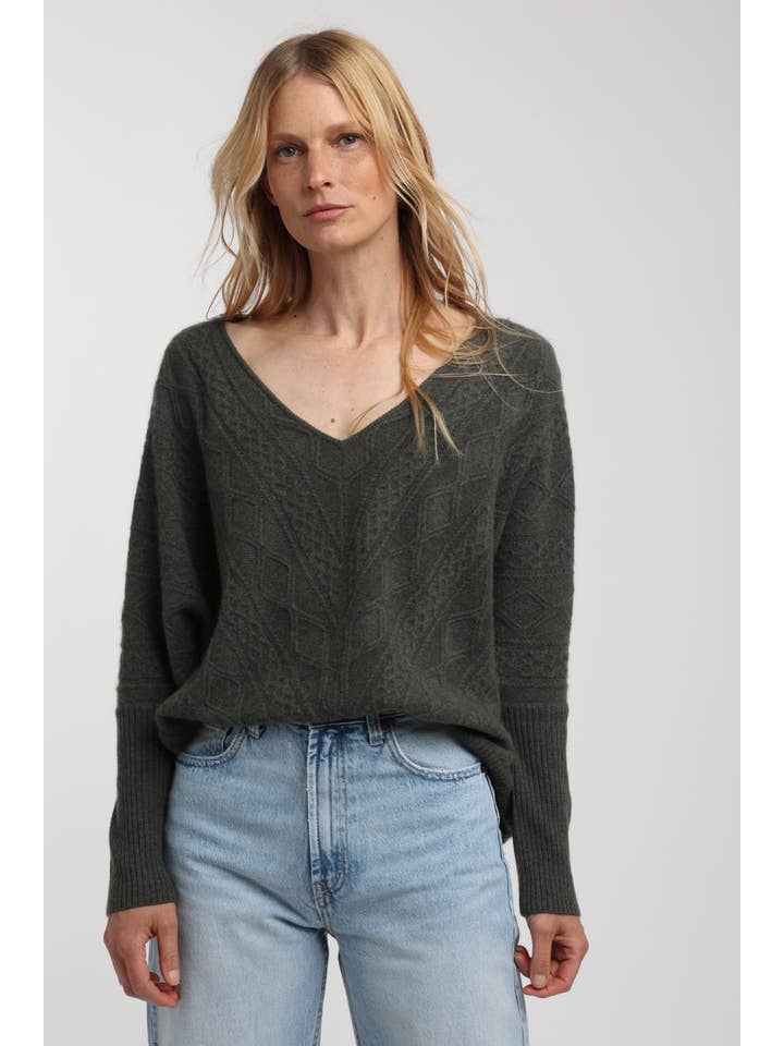 QUINN - Wholesale Knit Sweater - Women's - Cashmere Kendall Oversized Sweater6