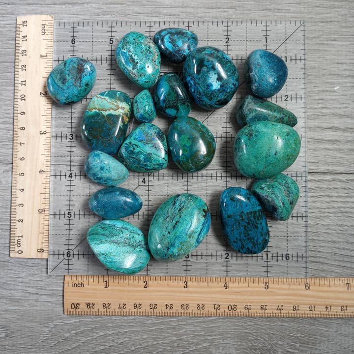 Keystone Crystals - Wholesale Spiritual Stone/Crystal - Chrysocolla Tumbled Stone - 1 lb Bulk Lot Premium Wholesale