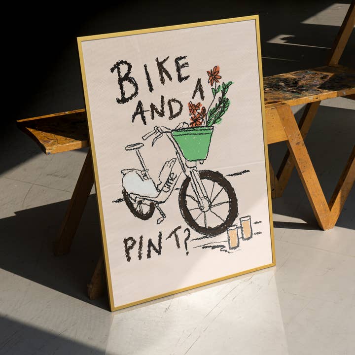 ¿Bicicleta y una pinta? Impresión para venta al por mayor de Illustrated by Weezy