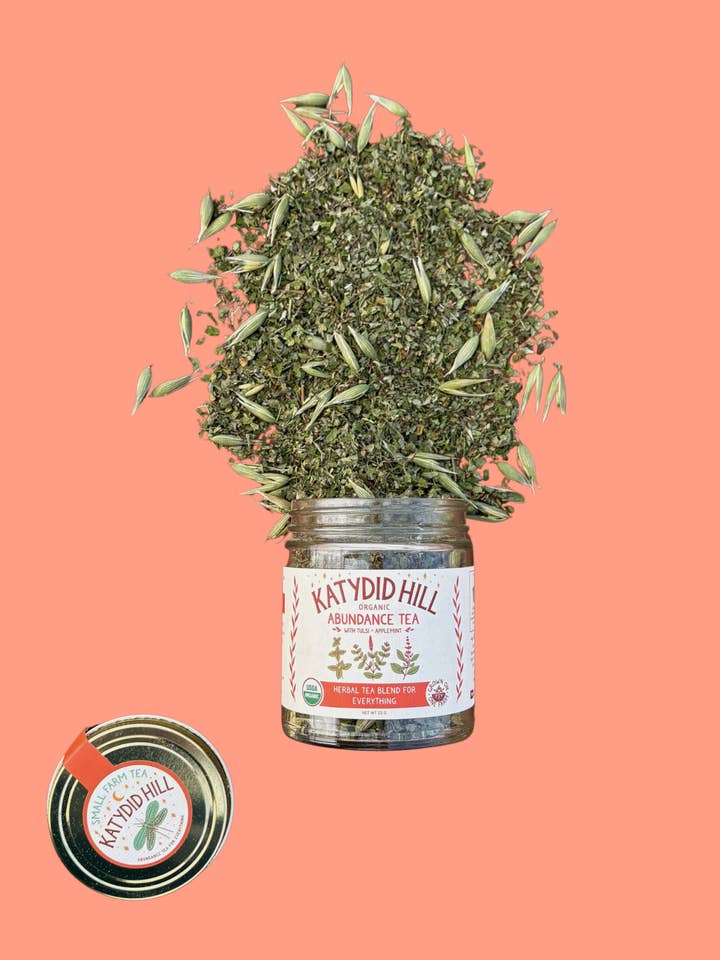 Abundance Tea - organic herbal tea blend for wholesale by Katydid Hill Farm