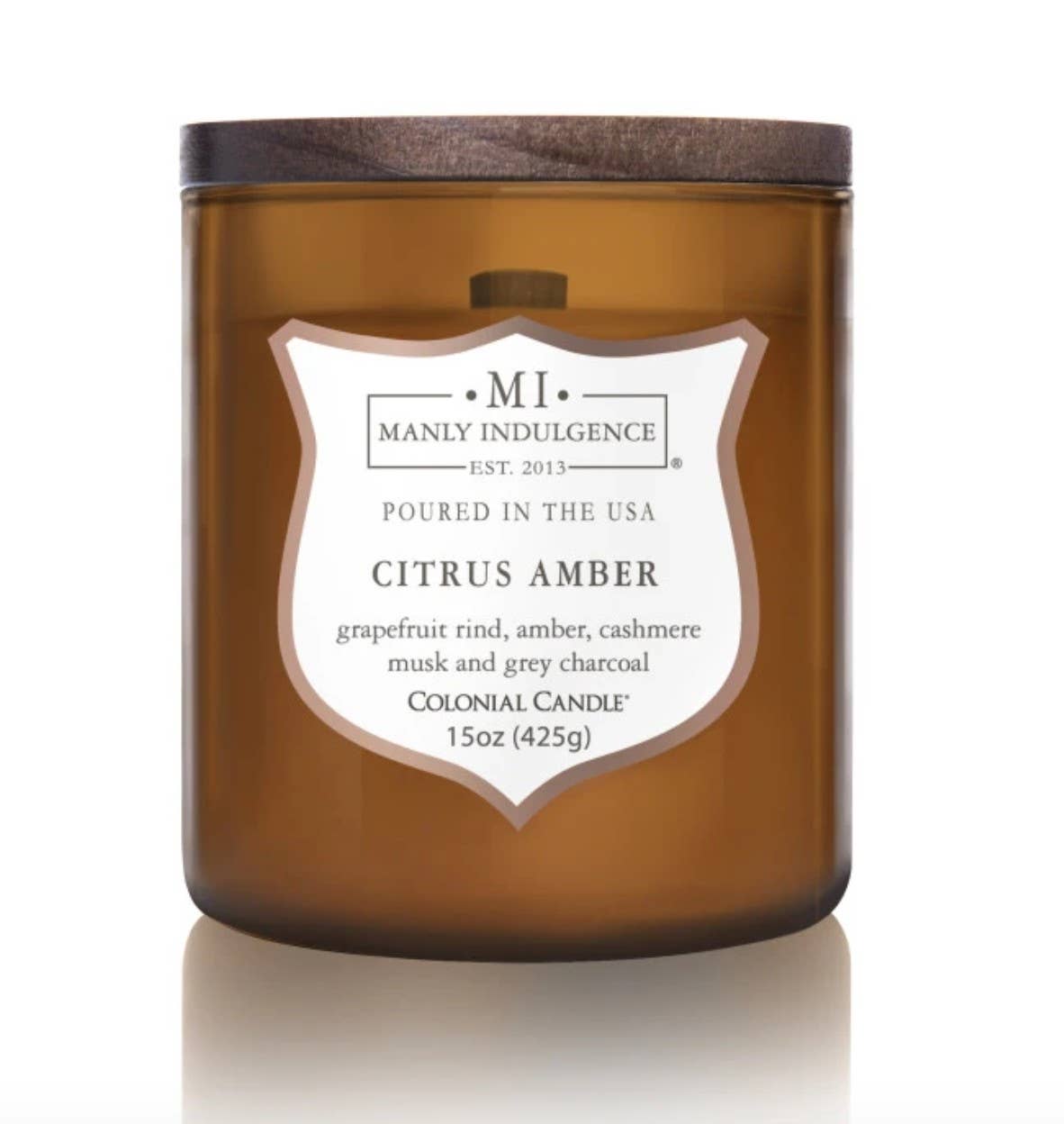 Colonial Candle DE - Vente Bougie en bocal - Bougie parfumée Citrus Amber 425G0