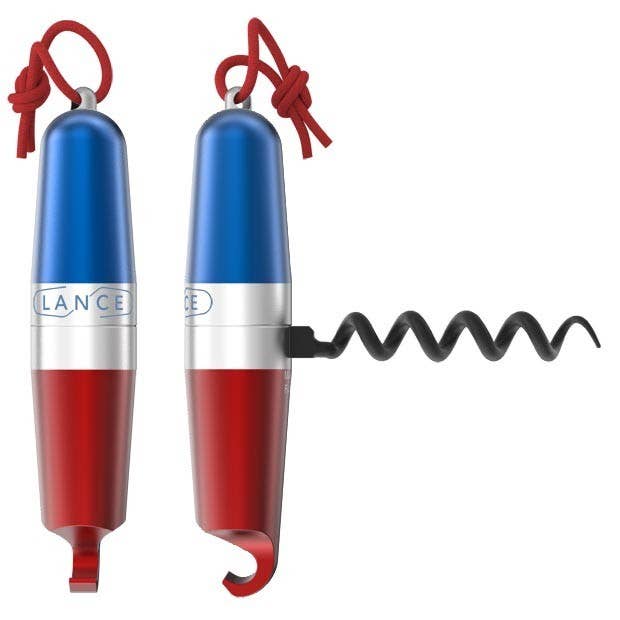 Pocket corkscrew bottle opener with drawstring for wholesale by LANCE