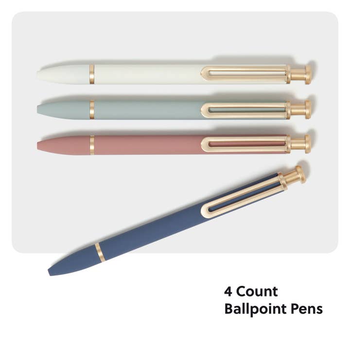 U Brands - Wholesale Pen - U Brands Atlantis Hues The Monterey Ballpoint Pens, 4 CT Assorted Colors