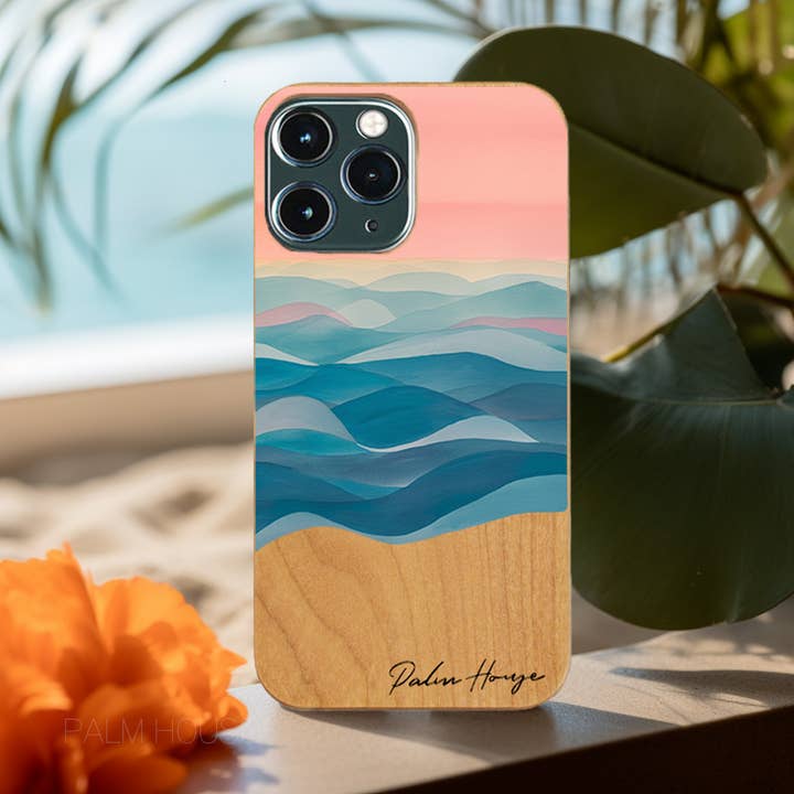 Real Wood iPhone Case, Mermaid Ocean, Made in Japan for wholesale by Palm House