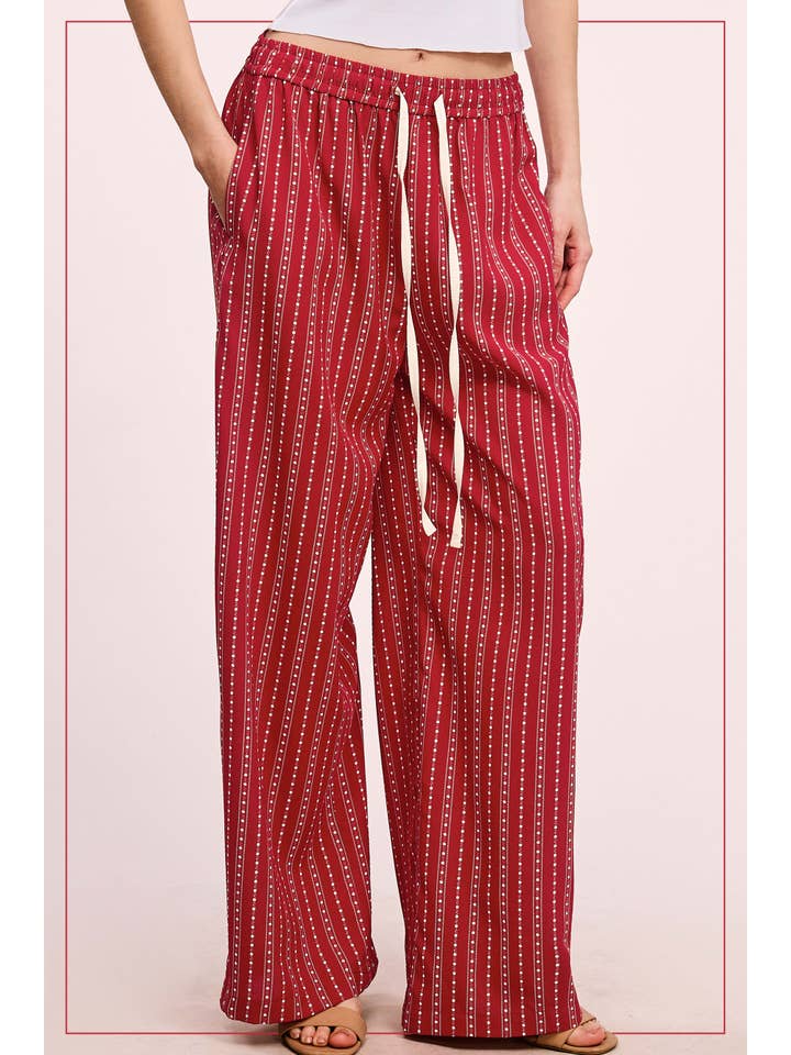 La Miel – Calças - Mulher por atacado – JDP4228-Calças de Design Padronizado de Corte Descontraído Com Bolsos9