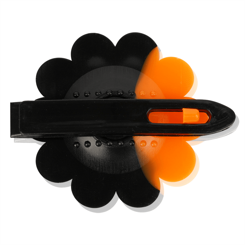 Annie International, Inc. - Wholesale Hair Accessories Set - Women's - Joy Daisy Barrettes 12ct Black & Orange2