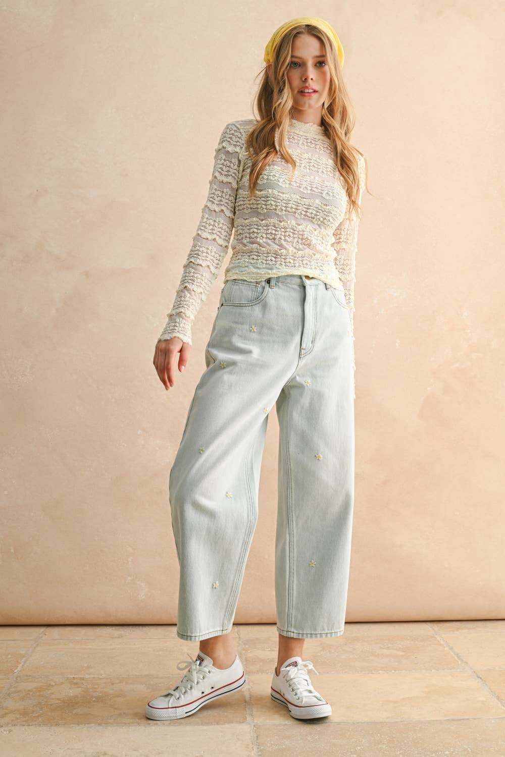 MIOU MUSE – Blusa - Mulher por atacado – T5679   BLOUSA DE MANGA COMPRIDA TEXTURIZADA EM RENDA8