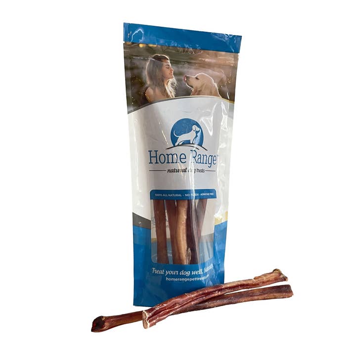 Bagged Odor Controlled Bully Stick 11-12" 6-pack for wholesale by Home Range Pet Treats