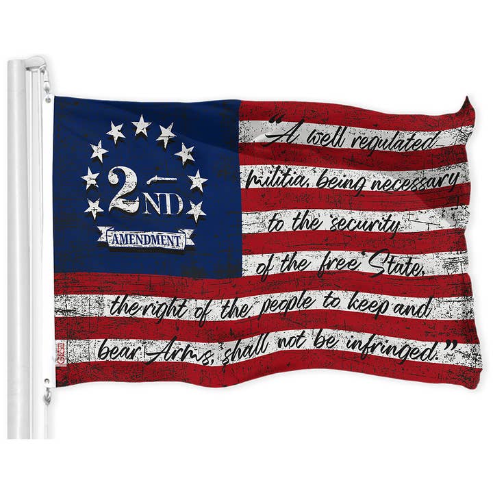 Drapeau américain du 2ème amendement 3x5 FT Polyester imprimé pour extérieur pour la vente par G128