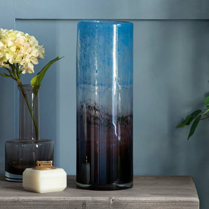 Oslovor Handblåst Vas Indigo för wholesale av Riva Home