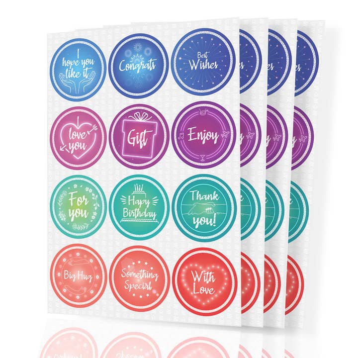 Premium Gift Wrapping Stickers with Thoughtful Messages for wholesale by Zephyr-Label