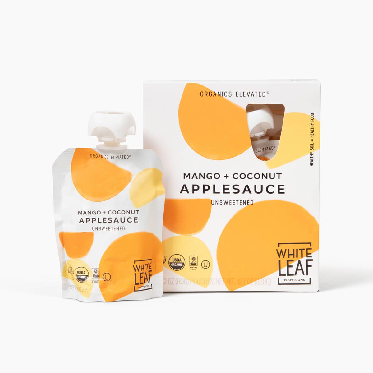 White Leaf Provisions - Wholesale Fruit Snacks - Regeneratively FarmedĀ® Apple + Mango + Coconut Sauce