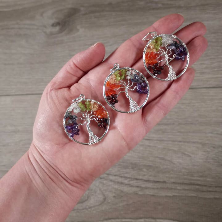 Keystone Crystals - Wholesale Individual Charm/Pendant - Tree of Life Gemstone Pendants – Boho Pot Metal Jewelry1