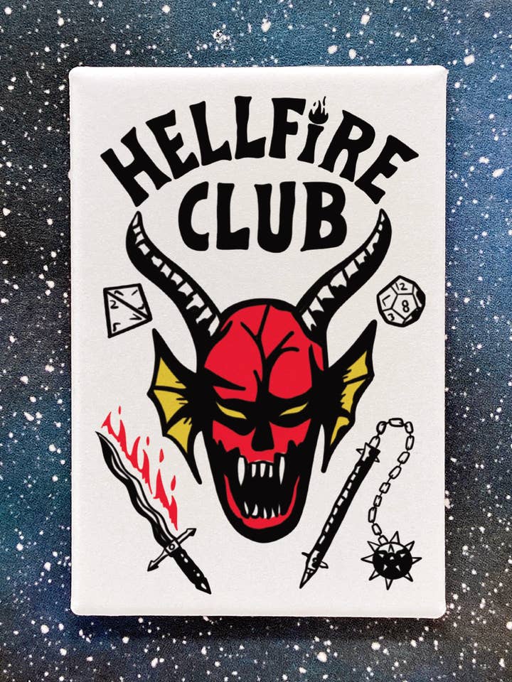 Stranger Things Souvenir Magnet - Hellfire Club for wholesale by The Red Swan Shop