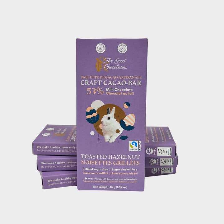 The GOOD Chocolatier – wholesale Chocolate bar – CASE Toasted Hazelnut 50%  5