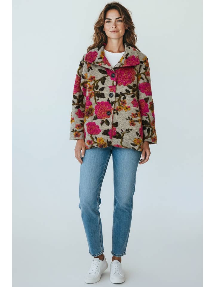 la maison des fibres naturelles - Wholesale Jacket - Women's - Jacket 09028 80% Wool 20% Polyester0