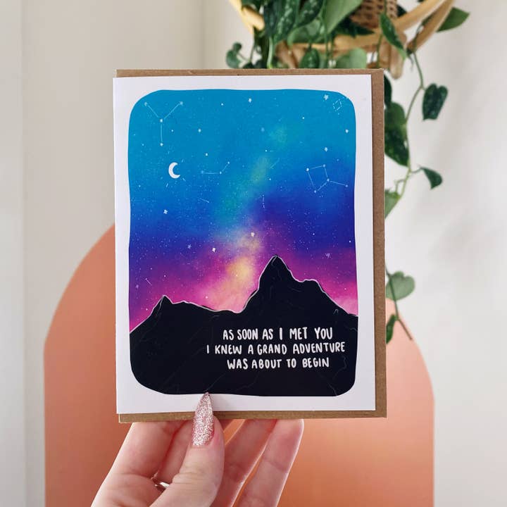 As Soon As I Met You Greeting Card for wholesale by Jess Weymouth